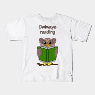 Owlways reading Kids T-Shirt